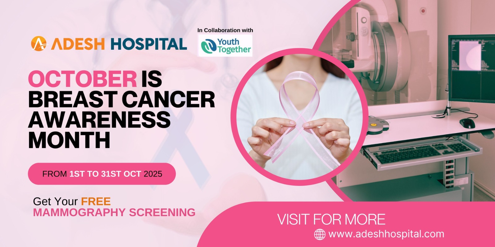 October Is Breast Cancer Awareness Month: Join Adesh Hospital in the Fight